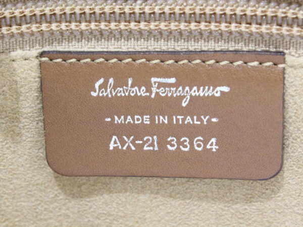 imgrc0077166090 Salvatore Ferragamo 3Way Tote Bag Leather Canvas Brown Clear