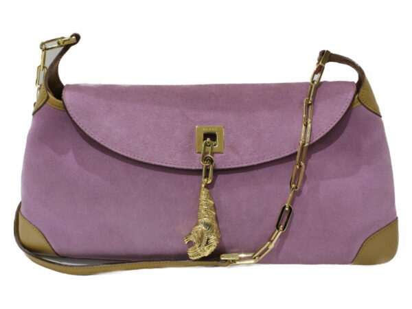 imgrc0077179043 Gucci Chain Shoulder Bag Suede Purple