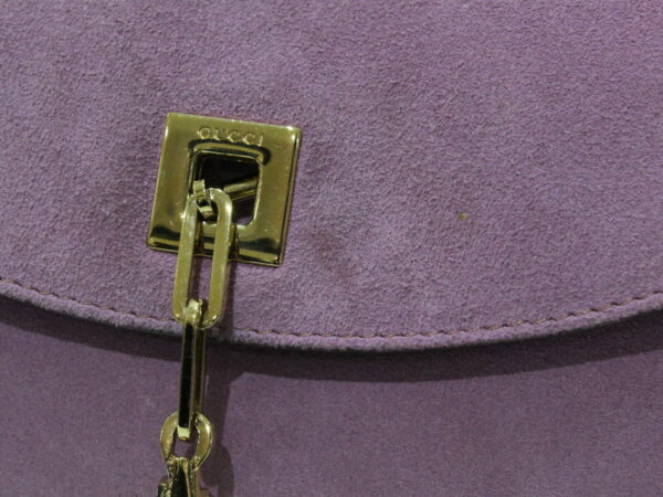 imgrc0077179100 Gucci Chain Shoulder Bag Suede Purple