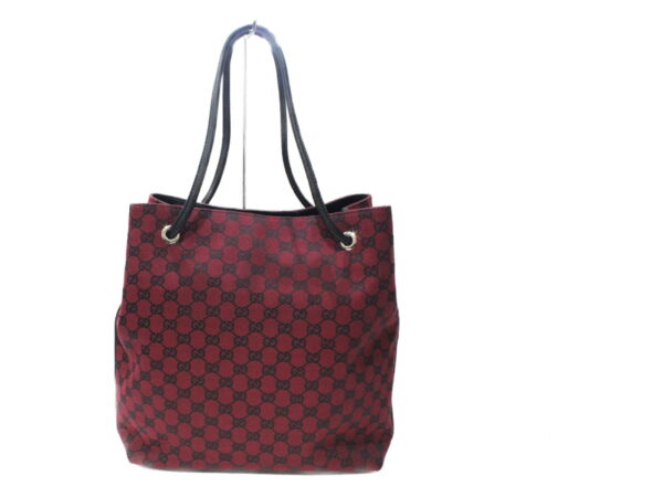 imgrc0077179193 Gucci Tote Bag Canvas Leather Wine Red