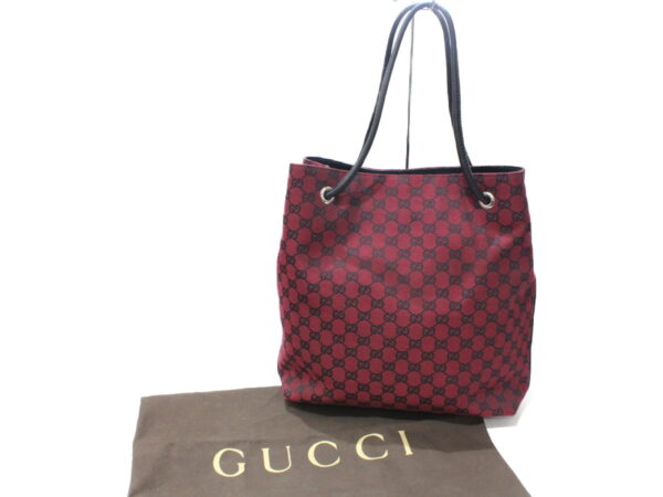 imgrc0077179200 Gucci Tote Bag Canvas Leather Wine Red