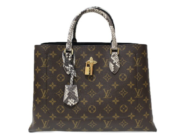 imgrc0077262965 Louis Vuitton Flower Tote Python Monogram Handbag