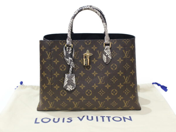 imgrc0077262989 Louis Vuitton Flower Tote Python Monogram Handbag