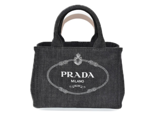 imgrc0077291631 Prada Kanapa Tote Bag Canvas Shoulder Bag Black