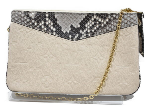 imgrc0077293443 Louis Vuitton Pochette Double Zip Shoulder Bag Empreinte Python