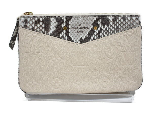 imgrc0077293444 Louis Vuitton Pochette Double Zip Shoulder Bag Empreinte Python