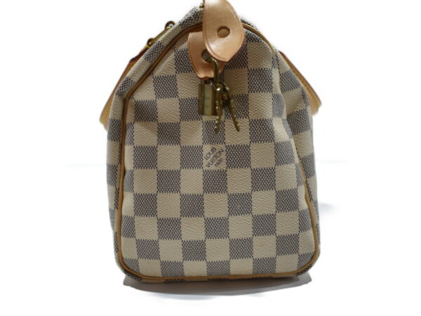 imgrc0077337192 Louis Vuitton Speedy 25 Damier Azur Handbag White