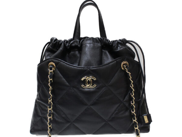 imgrc0077339430 Chanel Small Shopping Bag Lambskin Black