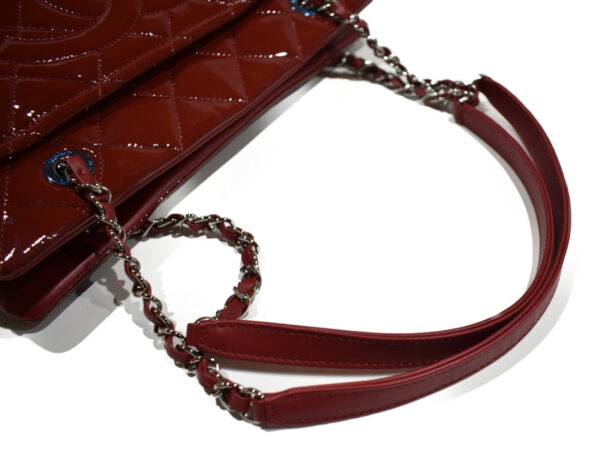 imgrc0077370782 Chanel Patent Calf Chain Tote Bag Red