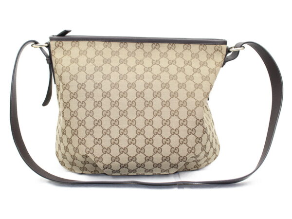 imgrc0077493600 Gucci GG Canvas Shoulder Bag Canvas Leather Beige Brown