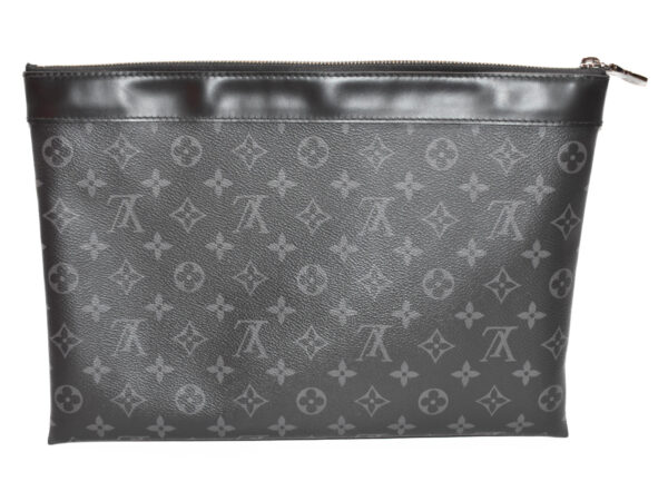 imgrc0077535812 Louis Vuitton Pochette Discovery Clutch Bag Monogram Eclipse Gray