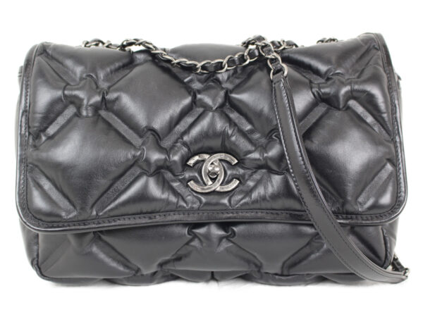 imgrc0077934203 Chanel Bubble Quilt Chain Shoulder Bag Black