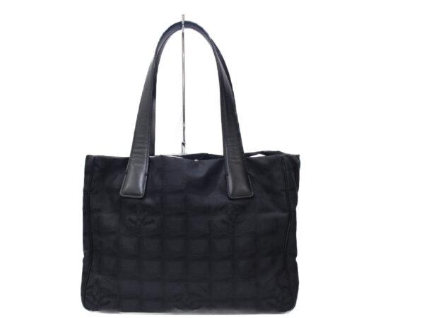 imgrc0077998933 Chanel Travel Line Tote Bag Black Nylon