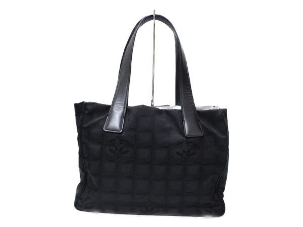 imgrc0077998936 Chanel Travel Line Tote Bag Black Nylon