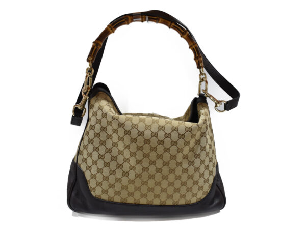 imgrc0078173779 Gucci 2WAY Shoulder Bag GG Canvas Bamboo Brown