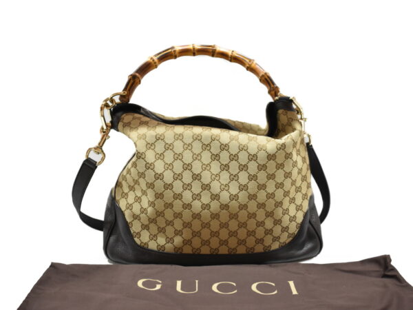 imgrc0078173792 Gucci 2WAY Shoulder Bag GG Canvas Bamboo Brown