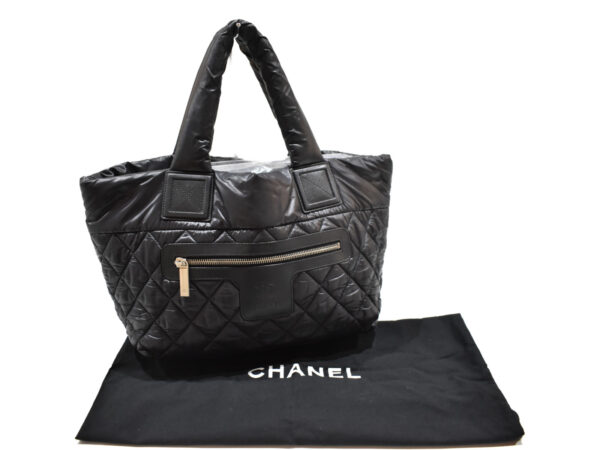 imgrc0078314368 Chanel Coco Cocoon Nylon Leather Handbag Black