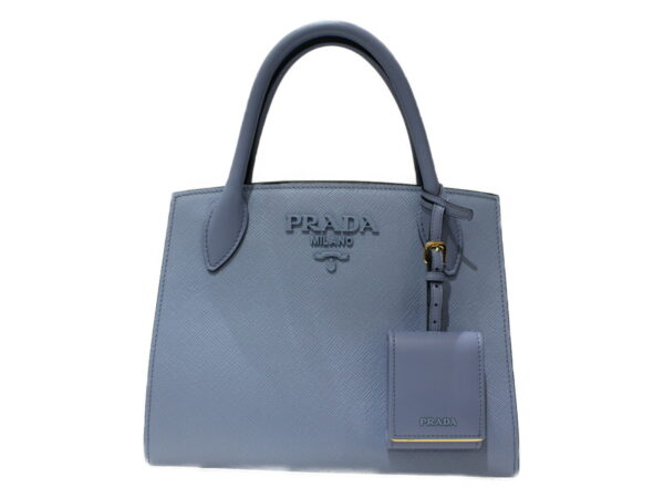 imgrc0078467335 Prada Saffiano 2WAY Shoulder Bag Leather Blue