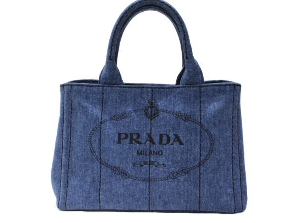 imgrc0078467433 Prada Canapa Canvas Handbag Denim