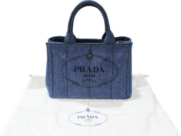 imgrc0078467448 Prada Canapa Canvas Handbag Denim