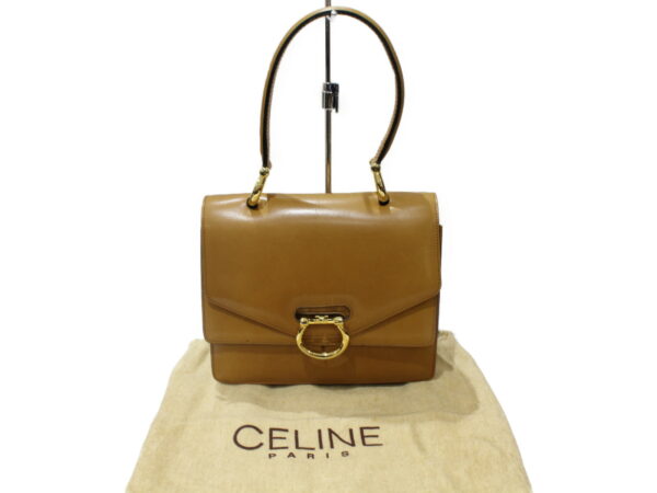 imgrc0078656907 Celine Leather Shoulder Bag Camel