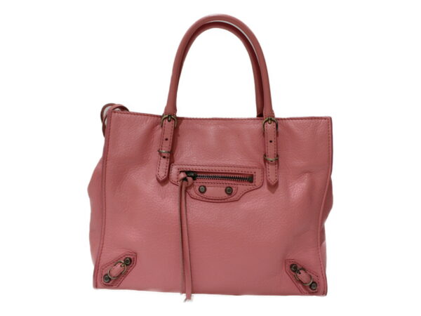 imgrc0078809732 Balenciaga Paper Mini Leather Shoulder Bag Pink