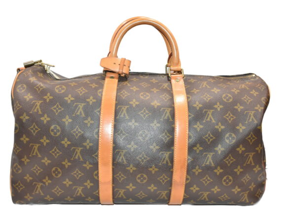 imgrc0078872878 Louis Vuitton Keepall Bandouliere 50 Travel Bag Monogram Brown