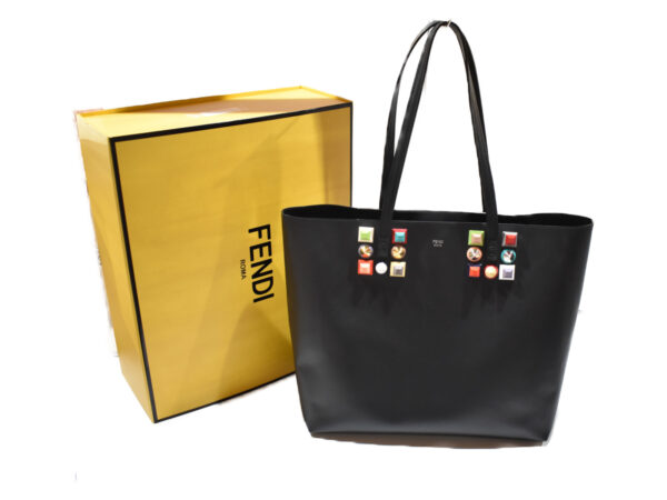 imgrc0078940674 Fendi Studded Tote Bag Leather Black