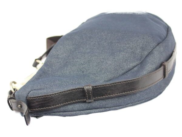 imgrc0079025891 Yves Saint Laurent Mombasa Denim Canvas Shoulder Bag Navy