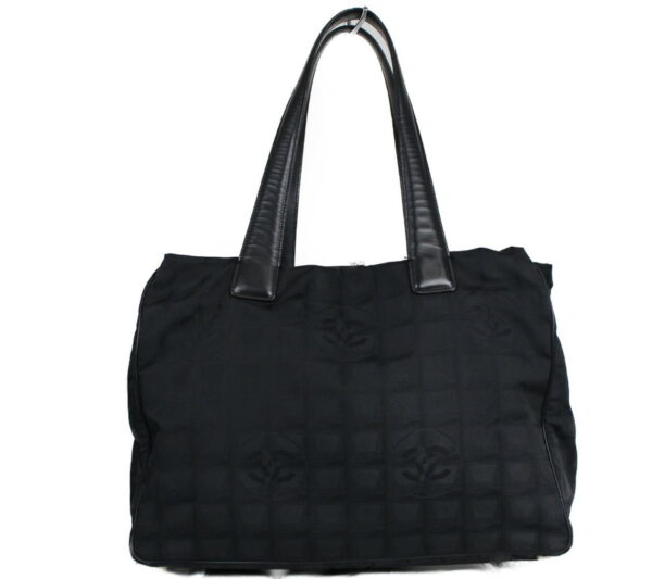 imgrc0079069968 Chanel Travel Line Tote Black Nylon