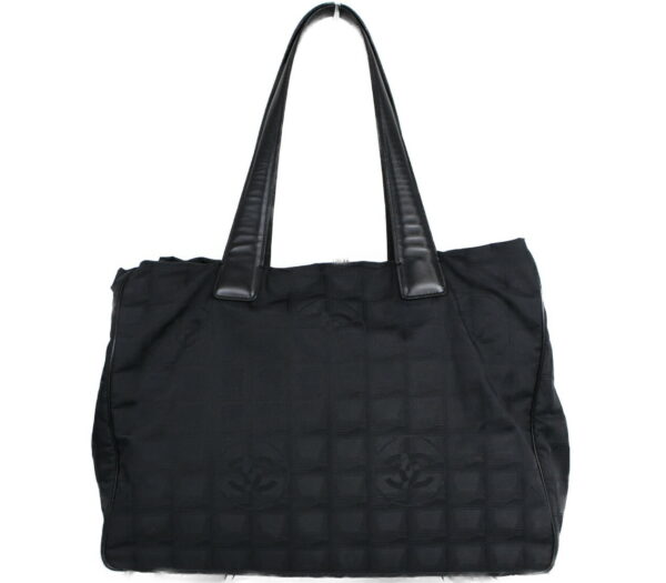 imgrc0079069969 Chanel Travel Line Tote Black Nylon