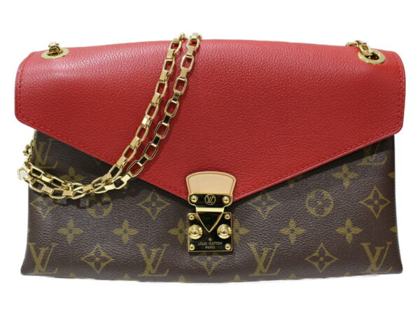 imgrc0079212245 Louis Vuitton Pallas Chain Monogram Red Shoulder Bag