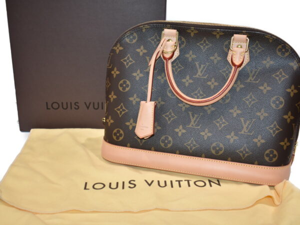 imgrc0079395960 Louis Vuitton Alma Monogram Canvas Handbag Brown