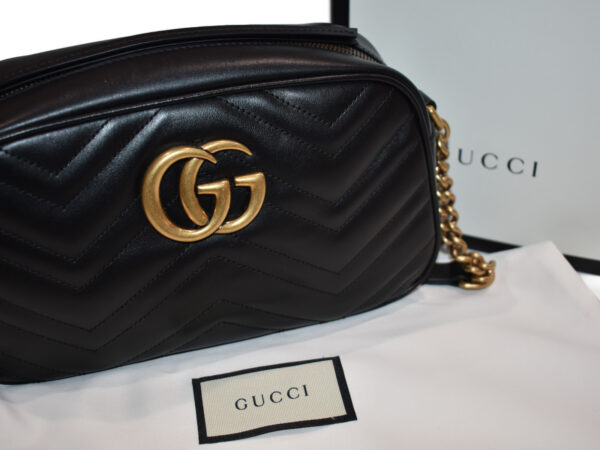 imgrc0079529766 Gucci Quilted Small Shoulder Bag Leather Black