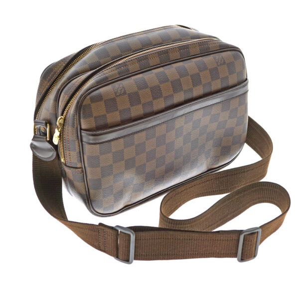 imgrc0079550101 Louis Vuitton Reporter PM Shoulder Bag Damier Ebene Canvas Brown