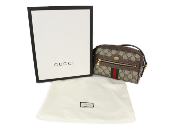 imgrc0079634963 Gucci GG Supreme Mini Shoulder Bag Beige