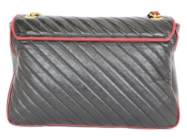 imgrc0079635335 Gucci GG Marmont Leather Chain Shoulder Bag Black Red