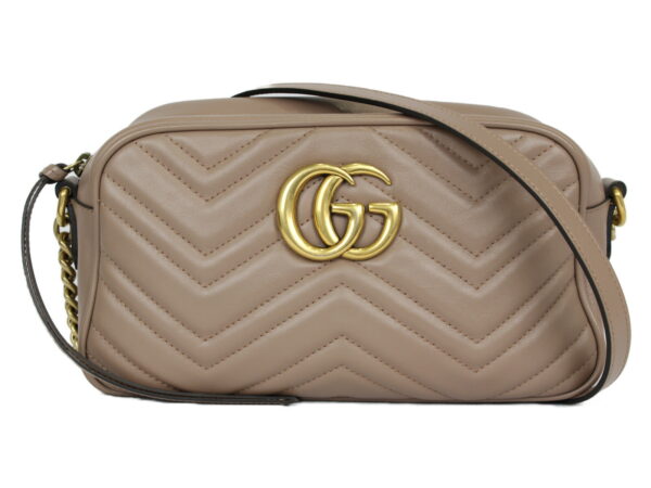 imgrc0079635910 Gucci GG Marmont Quilted Shoulder Bag Beige