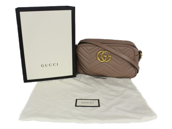 imgrc0079635922 Gucci GG Marmont Quilted Shoulder Bag Beige