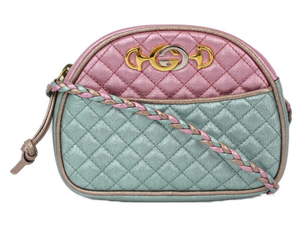 imgrc0079676437 Gucci Mini Leather Shoulder Bag Pink Blue