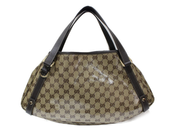 imgrc0079695903 Gucci GG Canvas Nylon Bag Beige Brown