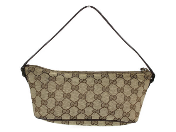 imgrc0079734622 Gucci Canvas Leather Handbag Beige Brown