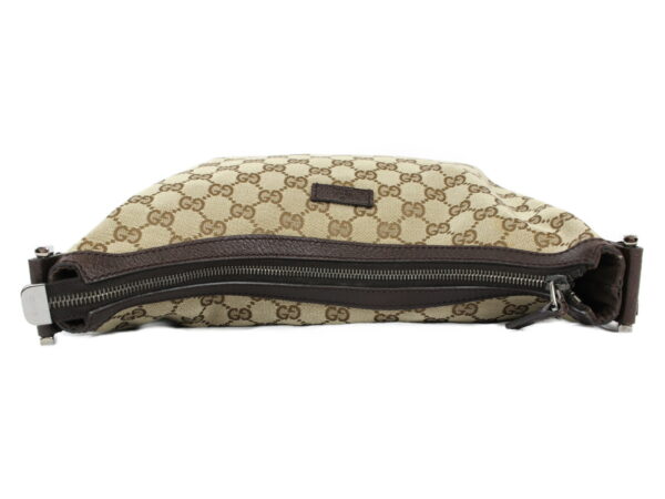 imgrc0079759520 Gucci Canvas Leather Shoulder Bag Beige Brown