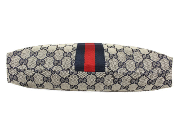 imgrc0079785855 Gucci GG Canvas Leather Shoulder Bag Beige Blue Red