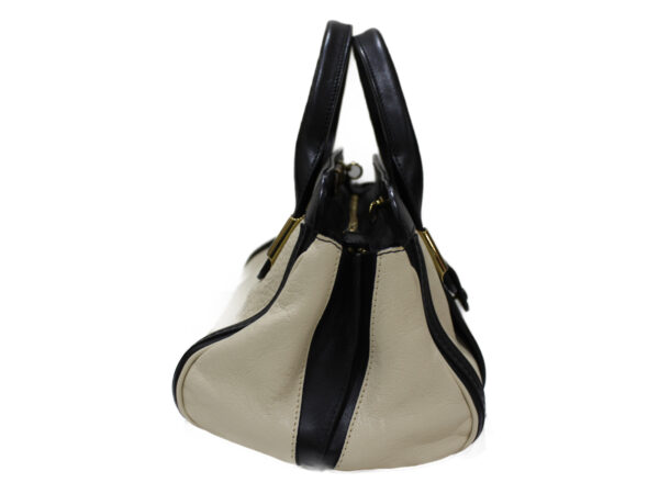 imgrc0079797246 Chloe Little Alice 2Way Handbag Leather Black Ivory