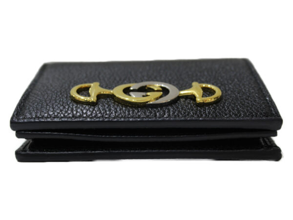 imgrc0079832581 Gucci Grain Leather Folding Wallet Black