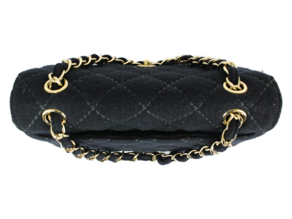 imgrc0079840440 Chanel Chain Shoulder Bag Jersey Black