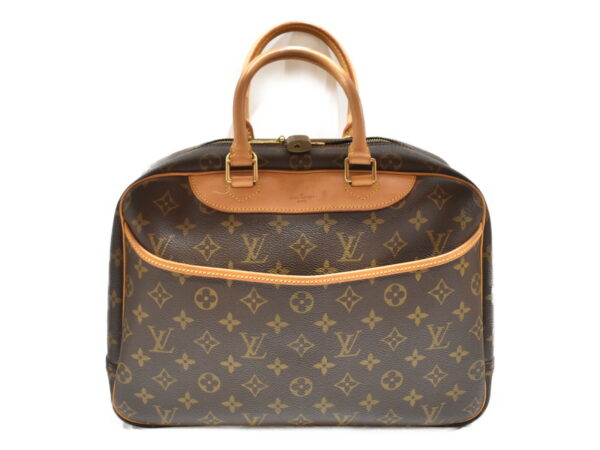 imgrc0079936442 Louis Vuitton Deauville Monogram Canvas Handbag Brown