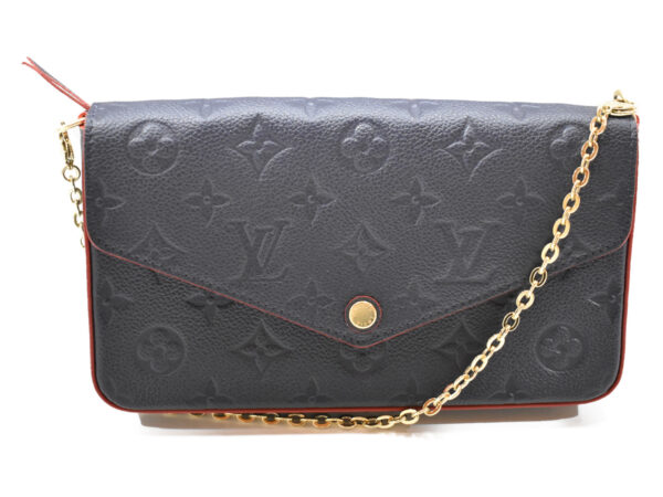 imgrc0079981135 Louis Vuitton Pochette Felicie Chain Wallet Empreinte Blue Red