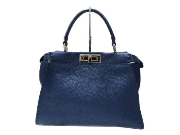 imgrc0080194746 Fendi Peekaboo Selleria Handbag Shoulder Bag Blue